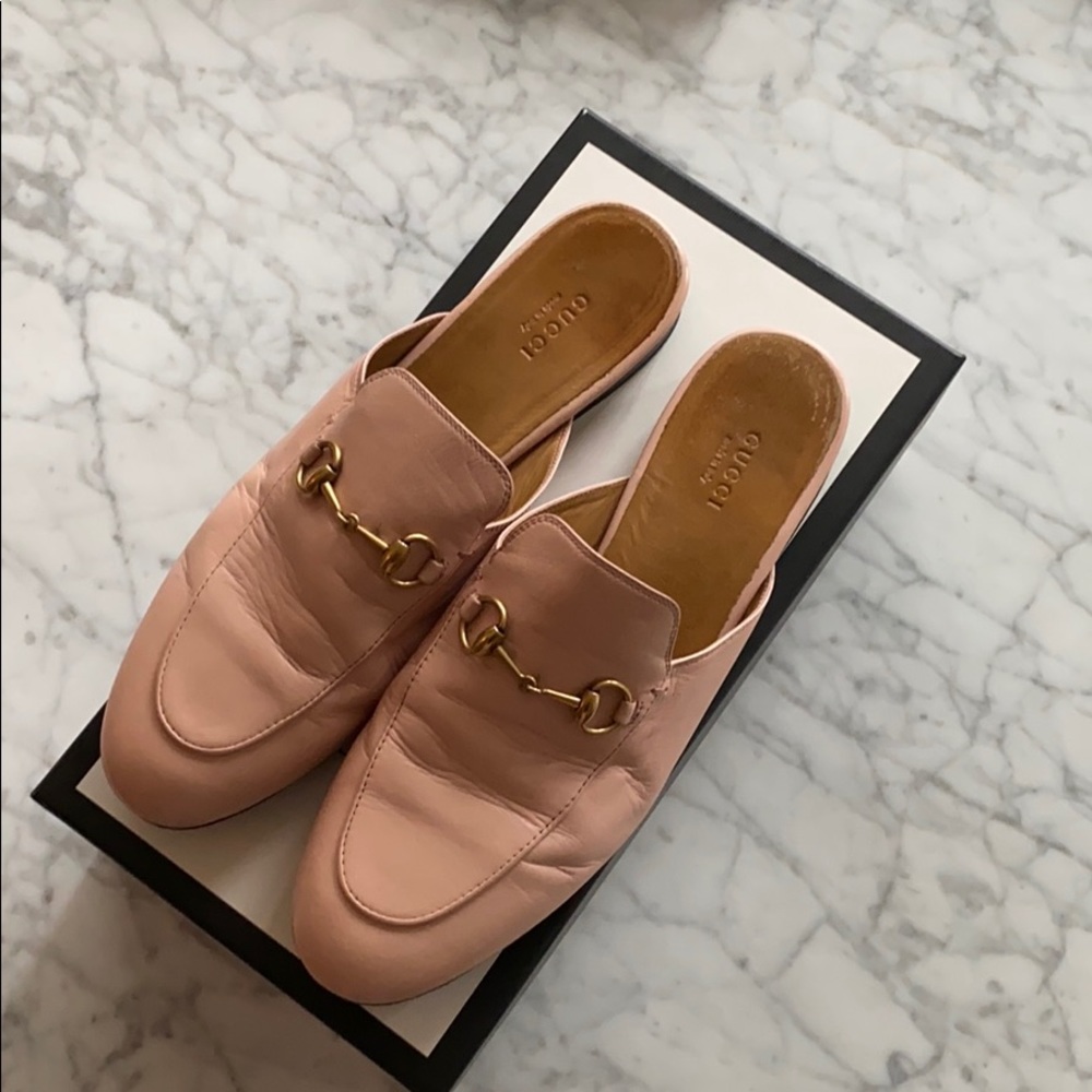 Gucci Princetown mule in “perfect pink”